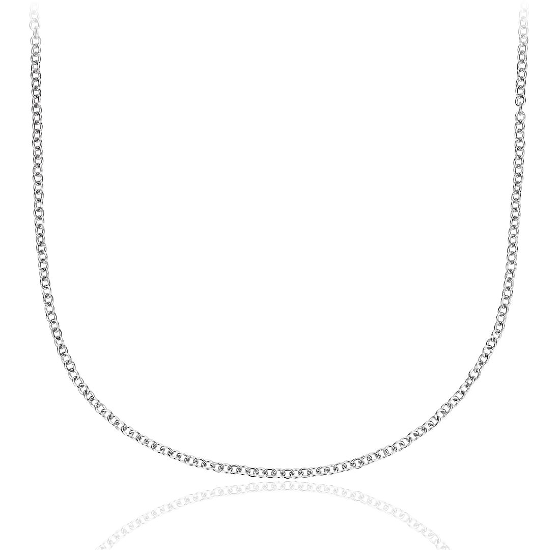 Cable Chain in 14k White Gold (1.15 mm)
