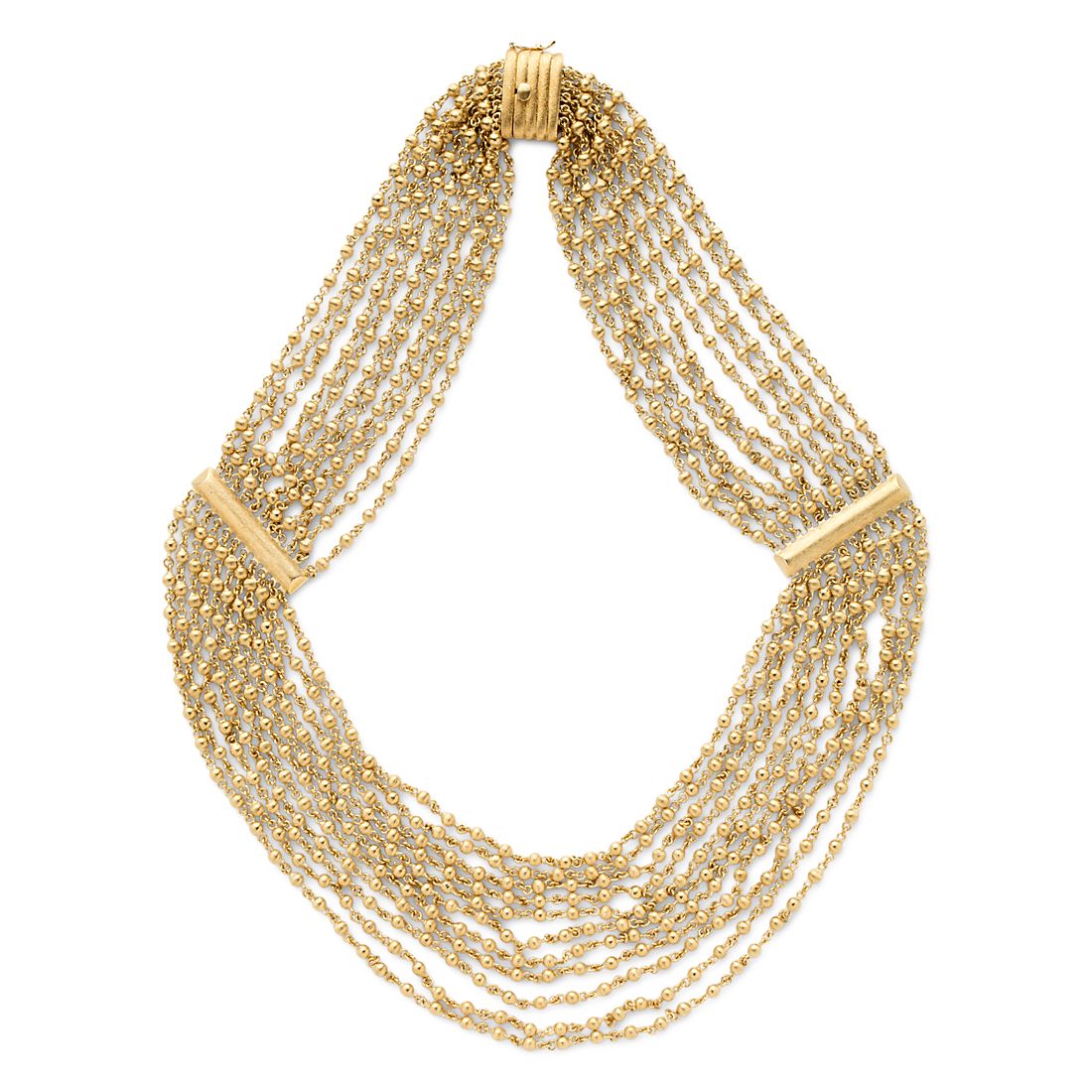 Estate Multi-Strand Beaded Necklace in 18k Yellow Gold