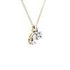 Cushion and Pear Diamond Two-Stone Pendant Set in 14k White and Yellow Gold (1 1/2 ct. tw.)​