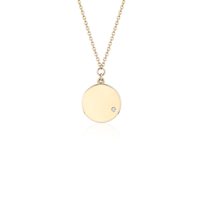 Mini Diamond Accented Engravable Disc