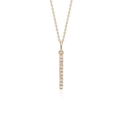 blue nile gold bar necklace