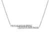 Diamond Bypass Bar Necklace in 14k White Gold (0.48 ct. tw.)