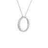 Diamond Circle Necklace in 14k White Gold (3/4 ct. tw.)