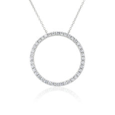 Diamond Circle Necklace in 14k White Gold (1 ct. tw.)
