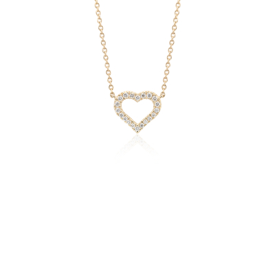 14k yellow gold heart pendant