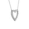 Diamond Heart Shaped Necklace in 14k White Gold (1 ct. tw.)