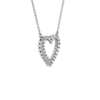 Diamond Heart Shaped Necklace in 14k White Gold (1/2 ct. tw.)
