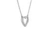 Diamond Heart Shaped Necklace in 14k White Gold (0.15 ct. tw.)