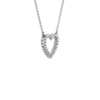 Diamond Heart Shaped Necklace in 14k White Gold (1/4 ct. tw.)