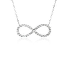 Diamond Infinity Necklace in 14k White Gold (1/2 ct. tw.)