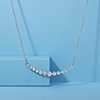 first alternate view of Diamond Curved Bar Necklace in 18k White Gold (2 ct. tw.)