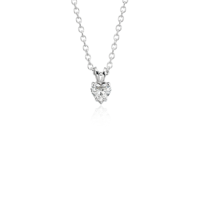 Heart-Shaped Diamond Pendant in Platinum (1/2 ct. tw.) | Blue Nile TW