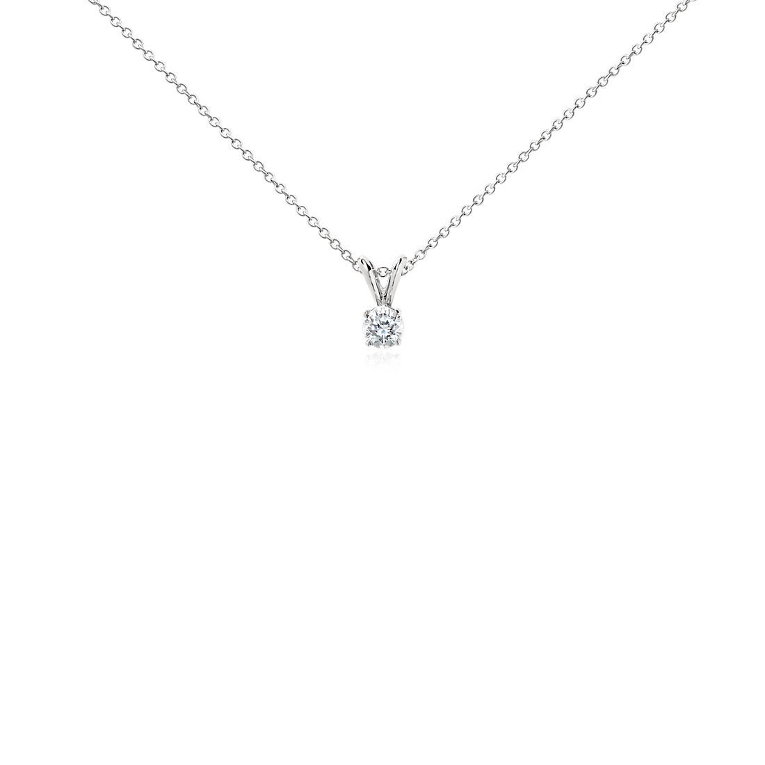 Diamond Solitaire Pendant in Platinum (1/2 ct. tw.) 