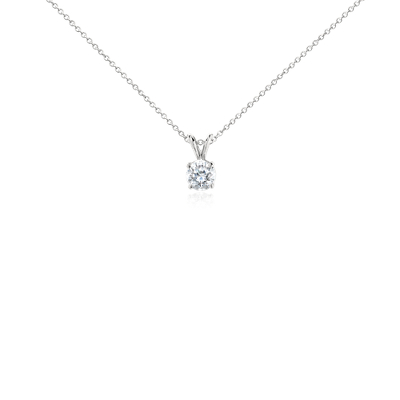 Juguetón Vacante incompleto Colgante de diamante solitario en platino (1 qt. total) | Blue Nile