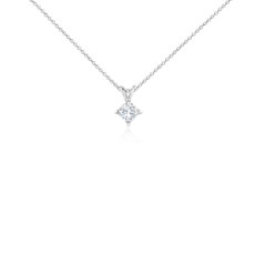 Princess-Cut Diamond Solitaire Pendant in 14k White Gold (1 ct. tw.) 