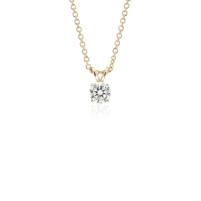Diamond Solitaire Pendant in 14k Yellow Gold (3/4 ct. tw.)