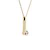 Diamond Solitaire Vertical Bar Pendant in 14k Yellow Gold (0.12 ct. tw.)