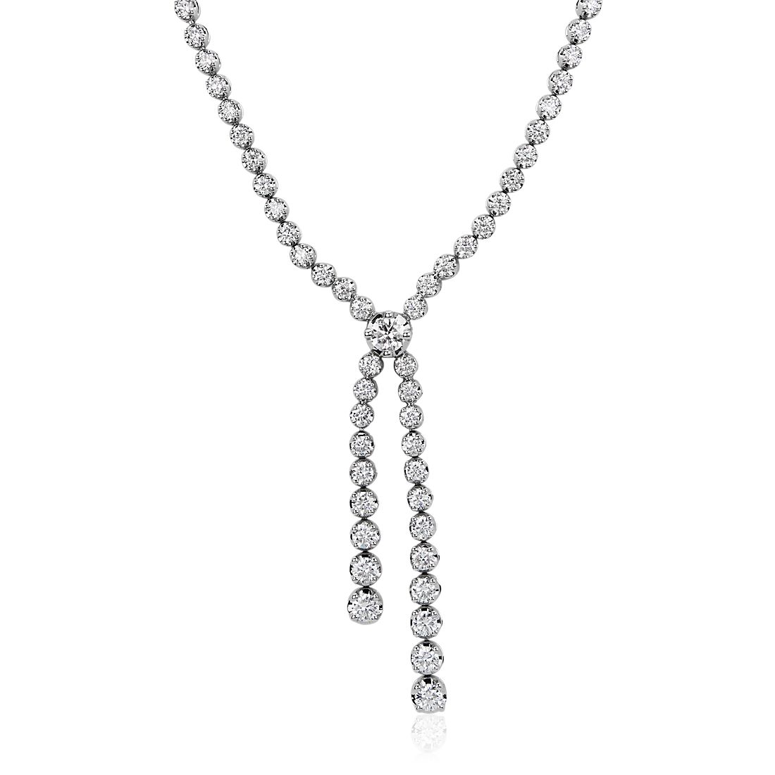 Diamond Tassel Necklace in 14k White Gold (2 5/8 ct. tw.)