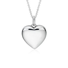 Engravable Infinity Heart Pendant in Sterling Silver