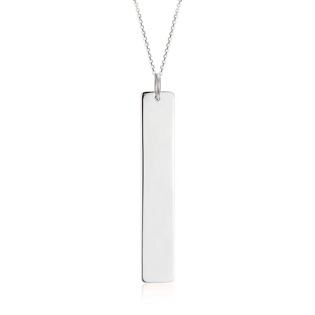 White gold engraved bar necklace who played tina in jaws 2