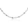 Faceted Cluster Necklace in 14k Italian White Gold