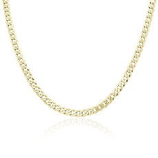 18" Flat Beveled Curb Chain in 14k Yellow Gold (4.75 mm)