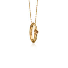  17&quot; Monica Rich Kosann &quot;Forever&quot; Poesy Ring Necklace in 18k Yellow Gold (1 mm)
