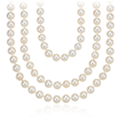 Freshwater Cultured Pearl Wrap-Around Necklace - 100&quot; Long (6mm)