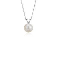Freshwater Cultured Pearl Pendant in 14k White Gold (8.0-8.5mm)