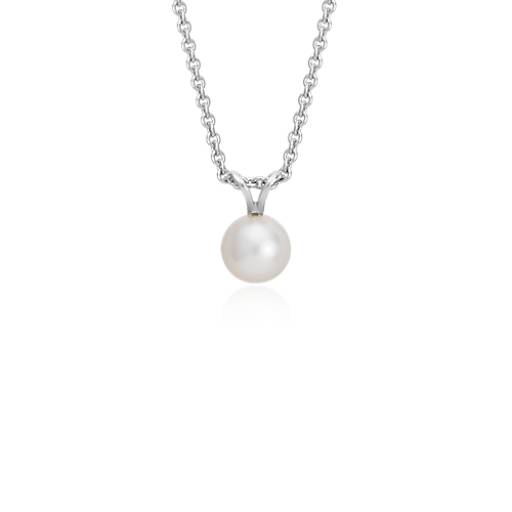 Freshwater Cultured Pearl Pendant with Sterling Silver (7.0-7.5mm 