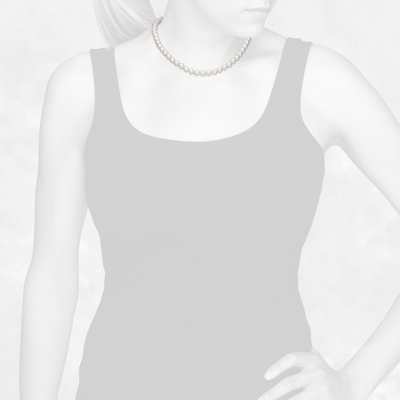 View of necklace worn by woman