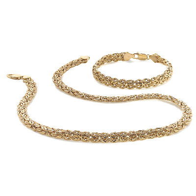 first alternate view of Byzantine Necklace in 18k Italian Yellow Gold