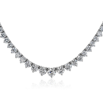 Diamond Eternity Necklace in 18k White gold (19.97 ct. tw.)