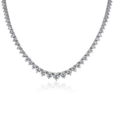 Graduated Diamond Eternity Necklace in 18k White Gold (20 ct. tw.)