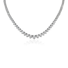 Graduated Diamond Eternity Necklace in 18k White Gold (15.27 ct. tw.)