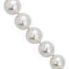 Collar con broche de diamantes y perlas del Mar del Sur graduadas de 10-12,9 mm