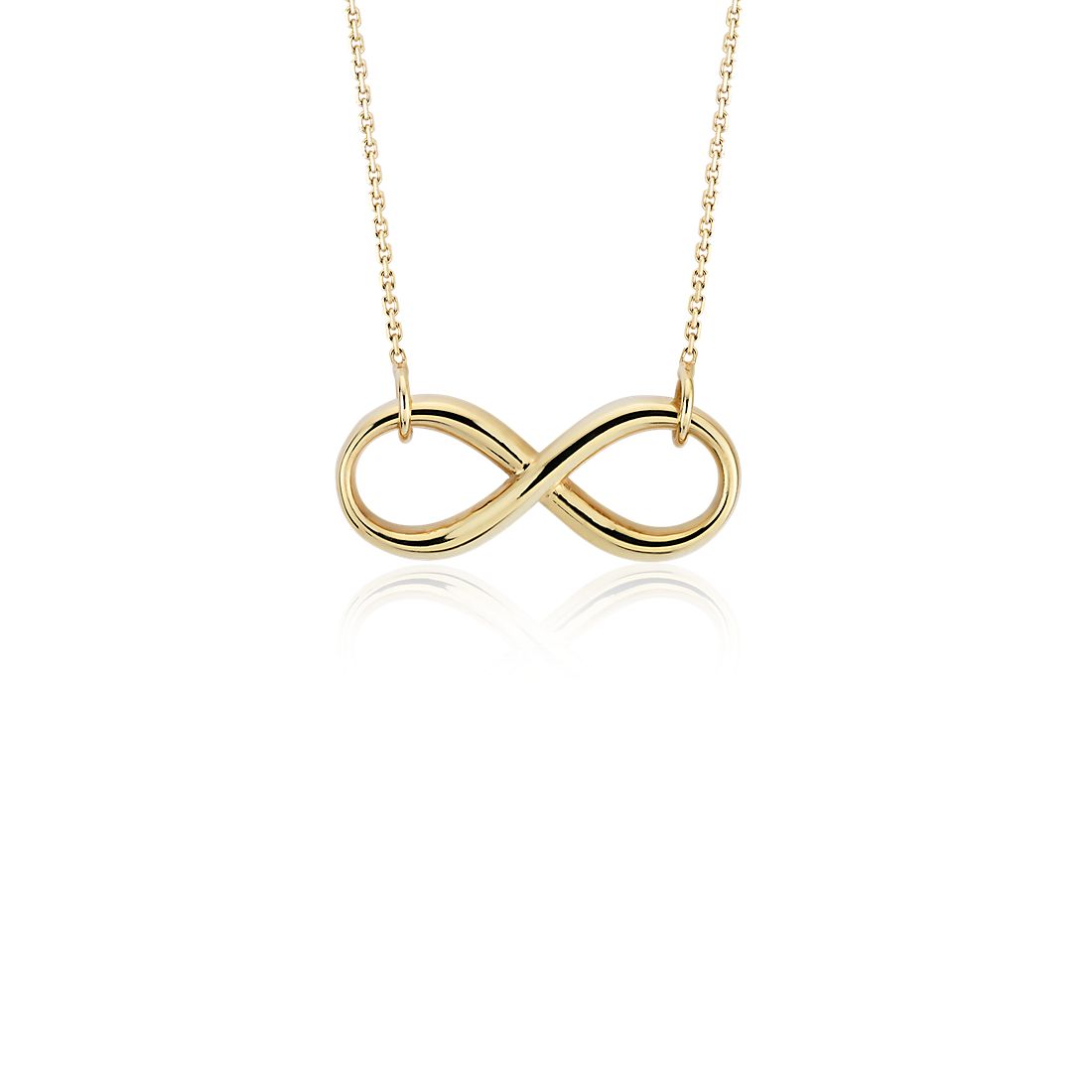 Infinity Necklace in 14k Yellow Gold