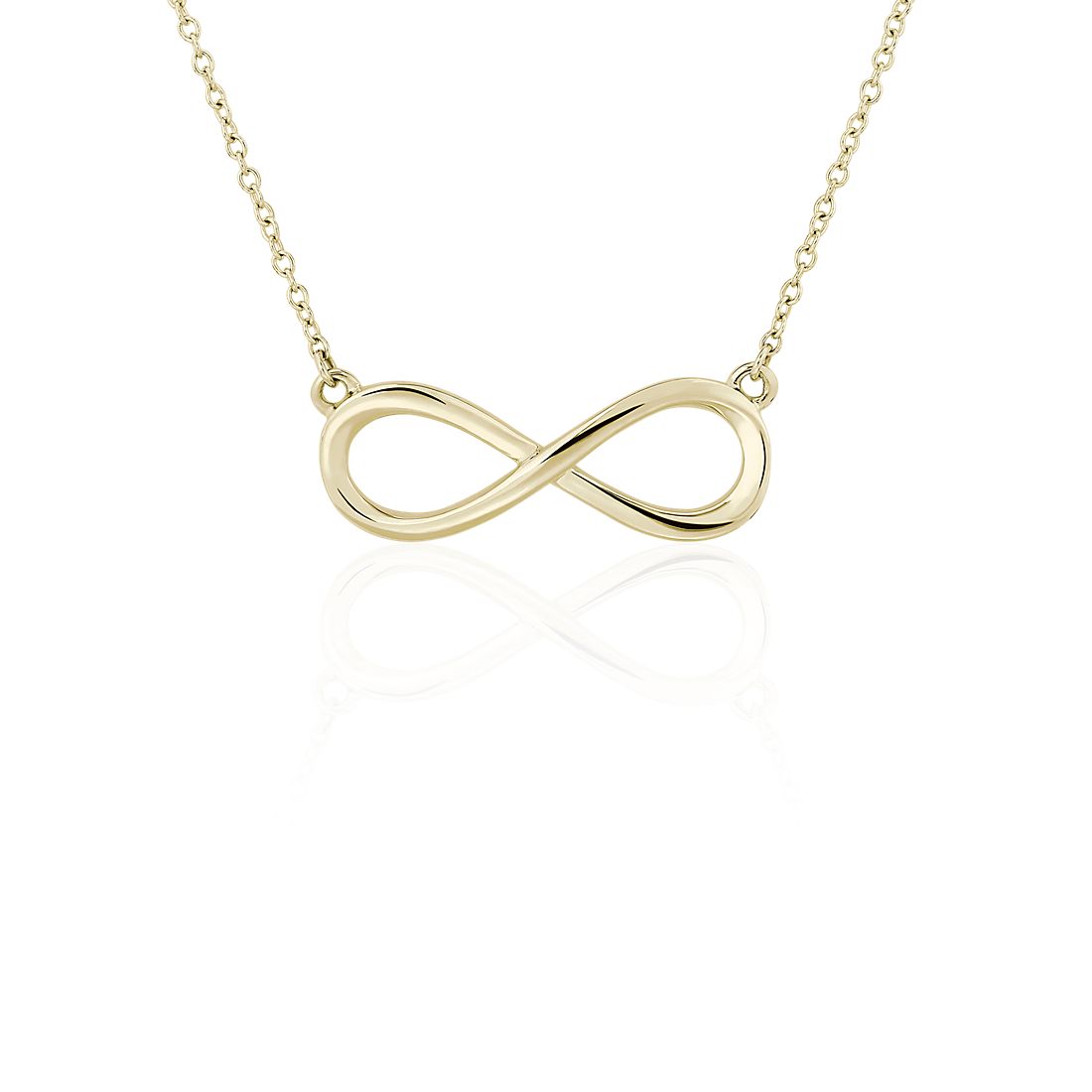 14K Yellow Gold Forever Infinity Necklace 