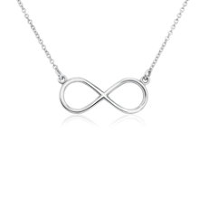 16" Infinity Necklace in Platinum (1 mm)