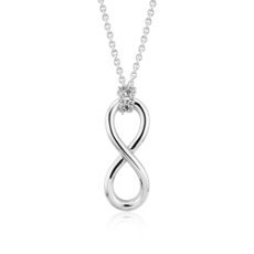 18&quot; Infinity Pendant in Sterling Silver (1 mm)
