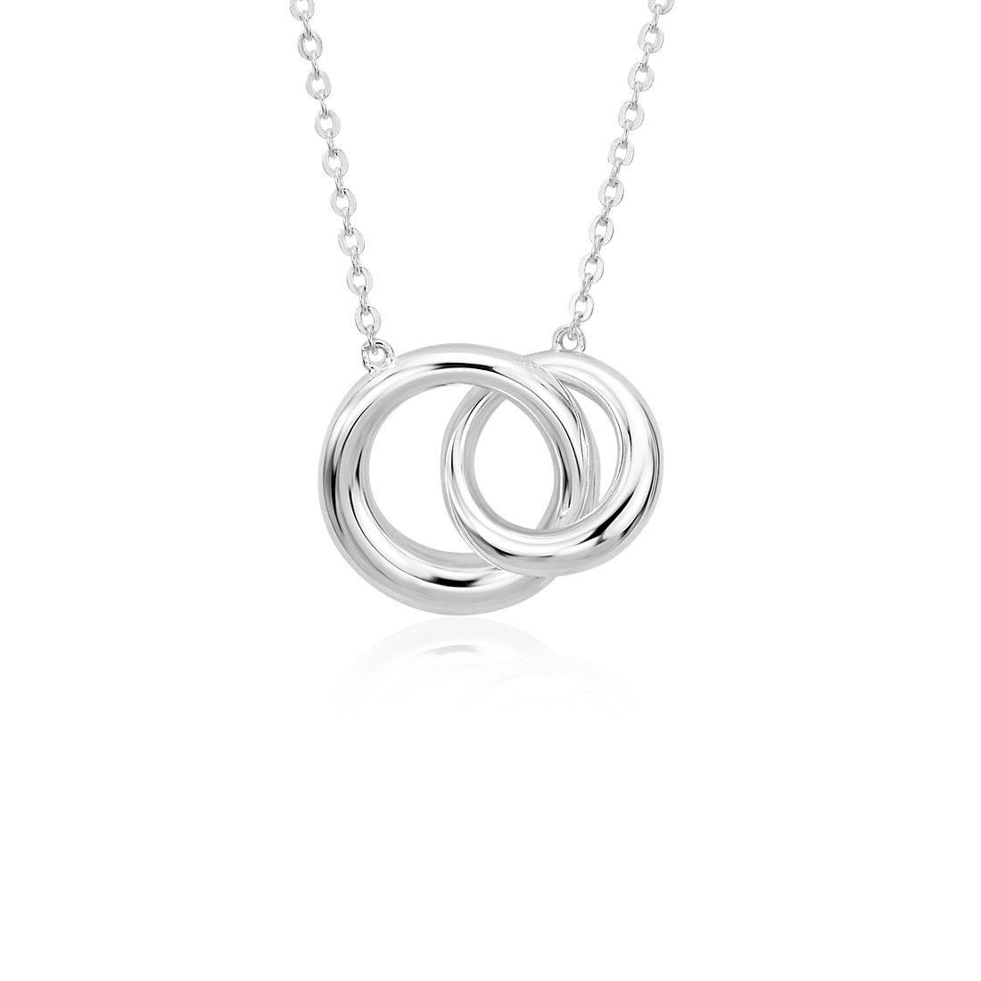 Infinity Ring Necklace in Sterling Silver