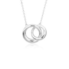 45,7cm Collar de anillos Infinity en plata de ley (1 mm)