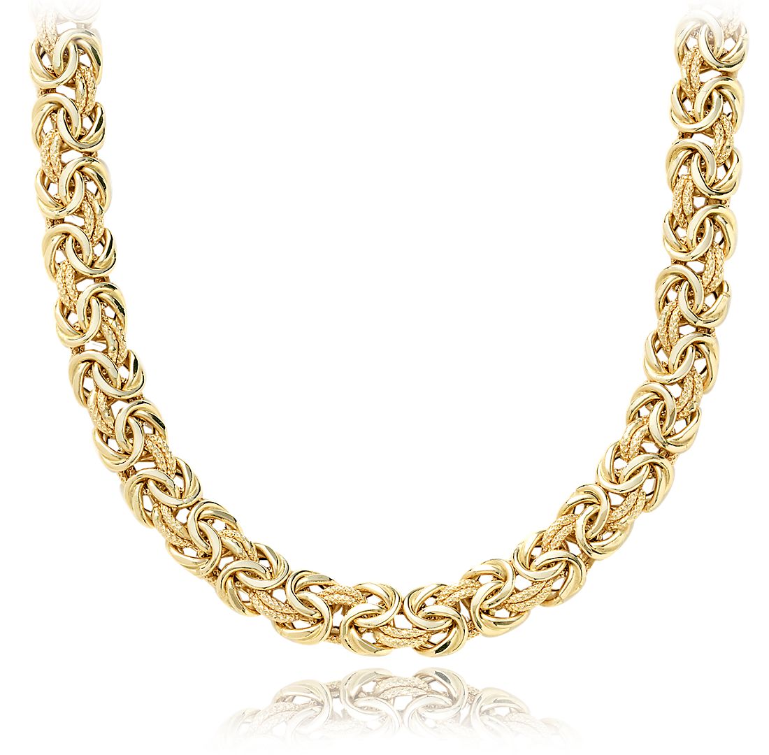 Byzantine Necklace in 18k Italian Yellow Gold (7.5 mm)
