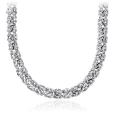 18&quot; Byzantine Necklace in Italian Sterling Silver (7.5 mm)