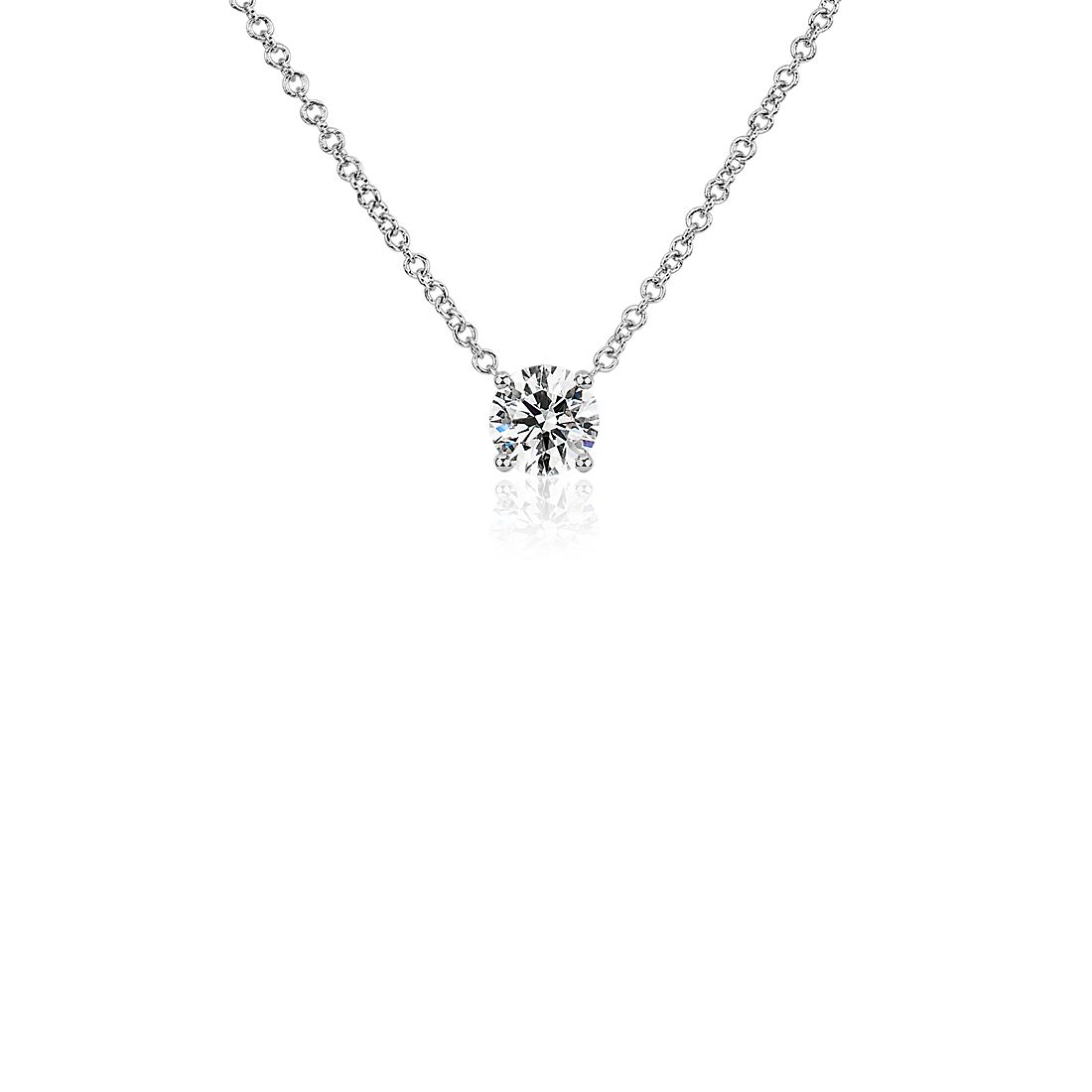 Lab Grown Diamond Floating Solitaire Pendant in 14k White Gold (1/2 ct. tw.)