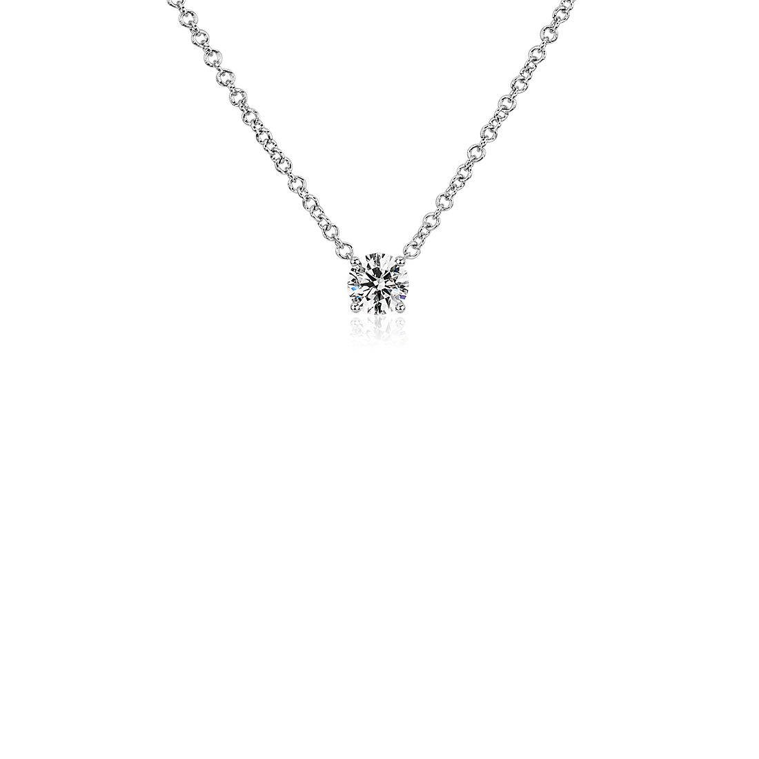 Lab Grown Diamond Floating Solitaire Pendant in 14k White Gold (0.23 ct. tw.)