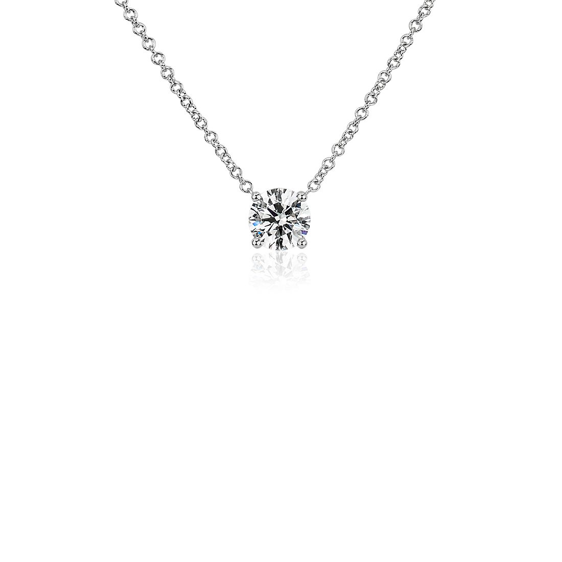 Lab Grown Diamond Floating Solitaire Pendant in 14k White Gold (3/4 ct. tw.)