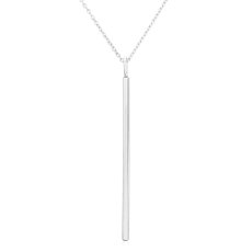 30&quot; Long Bar Pendant in Sterling Silver (1 mm)