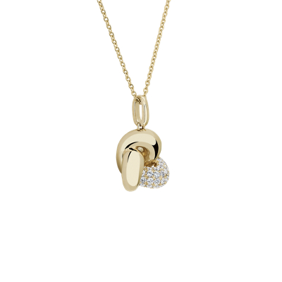 Love Knot Pendant in 14k Yellow Gold (1/3 ct. tw.)