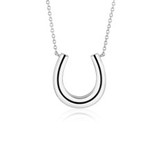 Lucky Horse Shoe Necklace in Sterling Silver 